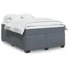 Image de vidaXL Boxspring met matras fluweel donkergrijs 140x200 cm3285288