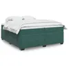 Image de vidaXL Boxspring met matras fluweel donkergroen 200x200 cm3285308
