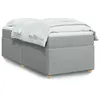 Image de vidaXL Boxspring met matras stof lichtgrijs 80x200 cm3285331