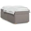 Image de vidaXL Boxspring met matras stof taupe 90x190 cm3285342