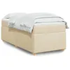 Image de vidaXL Boxspring met matras stof cràmekleurig 90x200 cm3285350