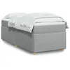 Image de vidaXL Boxspring met matras stof lichtgrijs 100x200 cm3285352