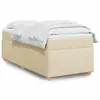 Image de vidaXL Boxspring met matras stof cràmekleurig 100x200 cm3285357