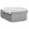 Image de vidaXL Boxspring met matras stof lichtgrijs 120x200 cm3285366