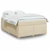 Image de vidaXL Boxspring met matras stof cràmekleurig 140x190 cm3285378