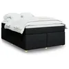 Image de vidaXL Boxspring met matras stof zwart 140x200 cm3285382