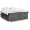 Image de vidaXL Boxspring met matras stof donkergrijs 180x200 cm3285395