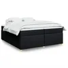 Image de vidaXL Boxspring met matras stof zwart 200x200 cm3285403