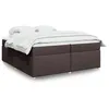 Image de vidaXL Sommier à lattes de lit avec matelas Marron foncé 200x200 cm 3285404