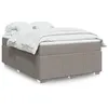 Image de vidaXL Boxspring met matras stof taupe 140x190 cm3285474