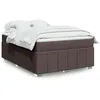 Image de vidaXL Sommier à lattes de lit avec matelas Marron foncé 140x200 cm 3285480