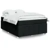 Image de vidaXL Boxspring met matras stof zwart 160x200 cm3285486