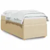 Image de vidaXL Boxspring met matras stof cràmekleurig 80x200 cm3285530