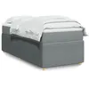 Image de vidaXL Sommier à lattes de lit et matelas Gris clair 90x190 cm Tissu 3285532