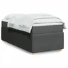 Image de vidaXL Sommier à lattes de lit et matelas Gris foncé 90x190 cm Tissu 3285533