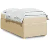Image de vidaXL Sommier à lattes de lit avec matelas Crème 90x200 cm Tissu 3285544