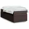 Image de vidaXL Boxspring met matras stof donkerbruin 100x200 cm3285549
