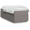 Image de vidaXL Boxspring met matras stof taupe 100x200 cm3285550