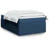 Image de vidaXL Boxspring met matras stof blauw 120x200 cm3285566