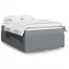 Image de vidaXL Boxspring met matras stof lichtgrijs 140x190 cm3285567