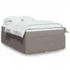 Image de vidaXL Sommier à lattes de lit avec matelas Taupe 140x190 cm Tissu 3285571