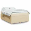 Image de vidaXL Boxspring met matras stof cràmekleurig 140x190 cm3285572
