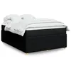 Image de vidaXL Boxspring met matras stof zwart 140x200 cm3285576