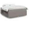 Image de vidaXL Sommier à lattes de lit avec matelas Taupe 180x200 cm Tissu 3285592