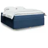 Image de vidaXL Boxspring met matras stof blauw 180x200 cm3285594
