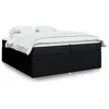 Image de vidaXL Boxspring met matras stof zwart 200x200 cm3285597