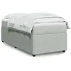 Image de vidaXL Boxspring met matras fluweel lichtgrijs 80x200 cm3285602