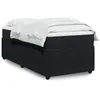Image de vidaXL Sommier à lattes de lit et matelas Noir 80x200 cm Velours 3285604