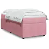 Image de vidaXL Boxspring met matras fluweel roze 80x200 cm3285607