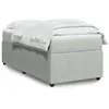 Image de vidaXL Sommier à lattes de lit et matelas Gris clair 100x200cm Velours 3285620