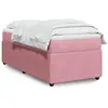 Image de vidaXL Boxspring met matras fluweel roze 100x200 cm3285625