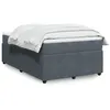Image de vidaXL Sommier à lattes de lit et matelas gris foncé 120x190cm velours 3285627