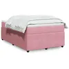 Image de vidaXL Boxspring met matras fluweel roze 120x190 cm3285631