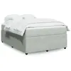 Image de vidaXL Sommier à lattes de lit et matelas Gris clair 140x200cm Velours 3285644