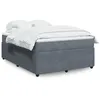 Image de vidaXL Sommier à lattes de lit et matelas Gris foncé 140x200cm Velours 3285645