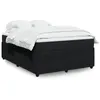 Image de vidaXL Boxspring met matras fluweel zwart 140x200 cm3285646