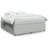 Image de vidaXL Sommier à lattes de lit et matelas Gris clair 180x200cm Velours 3285656