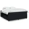 Image de vidaXL Sommier à lattes de lit avec matelas Noir 180x200 cm Velours 3285658