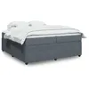 Image de vidaXL Sommier à lattes de lit et matelas Gris foncé 200x200cm Velours 3285663