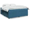 Image de vidaXL Boxspring met matras fluweel donkerblauw 200x200 cm3285666