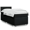 Image de vidaXL Sommier à lattes de lit et matelas Noir 80x200 cm Tissu 3285717