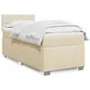 Image de vidaXL Sommier à lattes de lit avec matelas Crème 80x200 cm Tissu 3285720