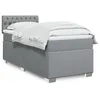 Image de vidaXL Sommier à lattes de lit avec matelas gris clair 80x200 cm tissu 3285722