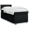 Image de vidaXL Sommier à lattes de lit et matelas Noir 80x200 cm Tissu 3285724