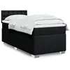 Image de vidaXL Boxspring met matras stof zwart 80x200 cm3285731
