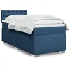 Image de vidaXL Boxspring met matras stof blauw 80x200 cm3285735